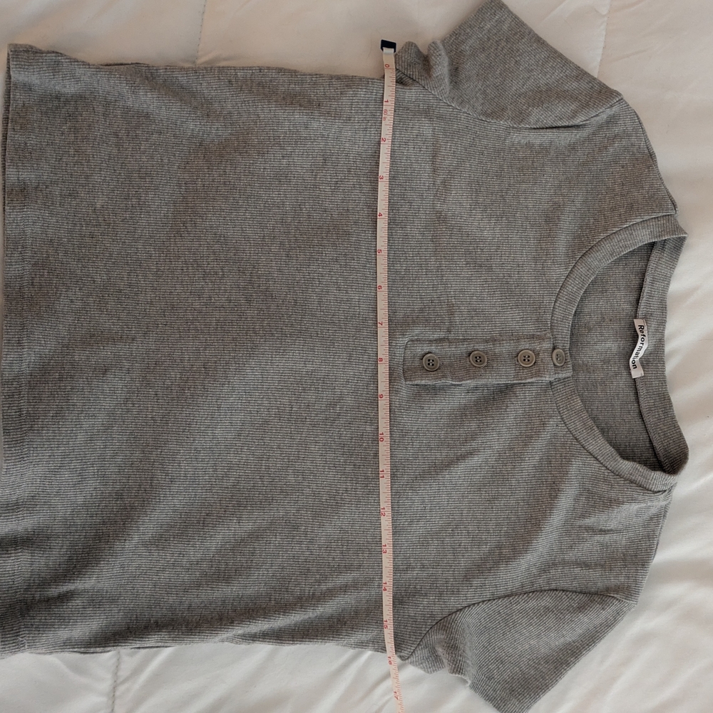 Reformation Heather Gray Knit Top